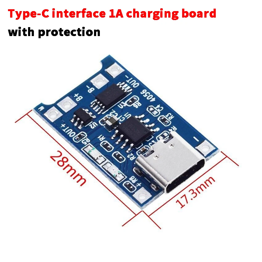 

10pcs Micro MINI Type-c USB 5V 1A TP4056 Lithium Battery Charger Module Charging Board Equipped with current protection