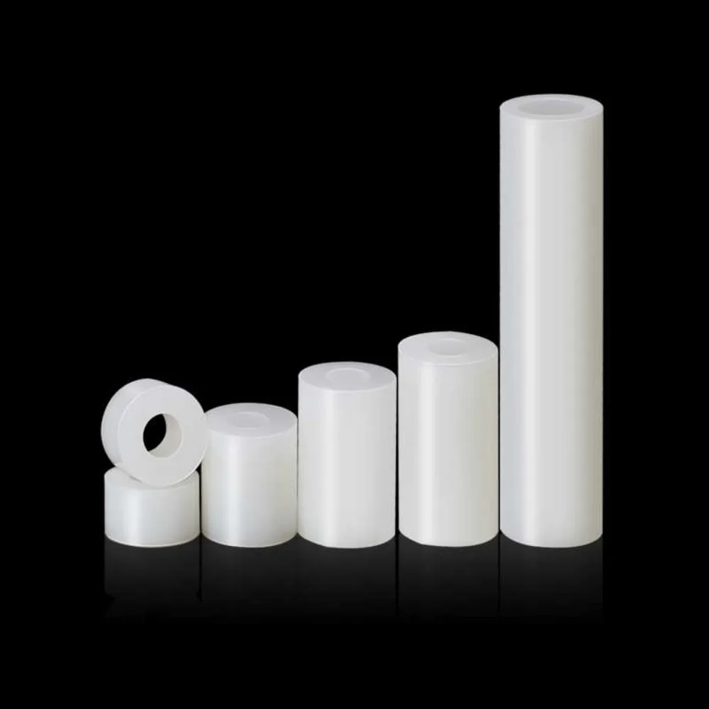 M3 Round Hollow Non-Threaded Standoff White Nylon ABS Plastic Spacer Hollow Washer PCB Screw Support Spacer OD 5 7mm L=2 to 50mm