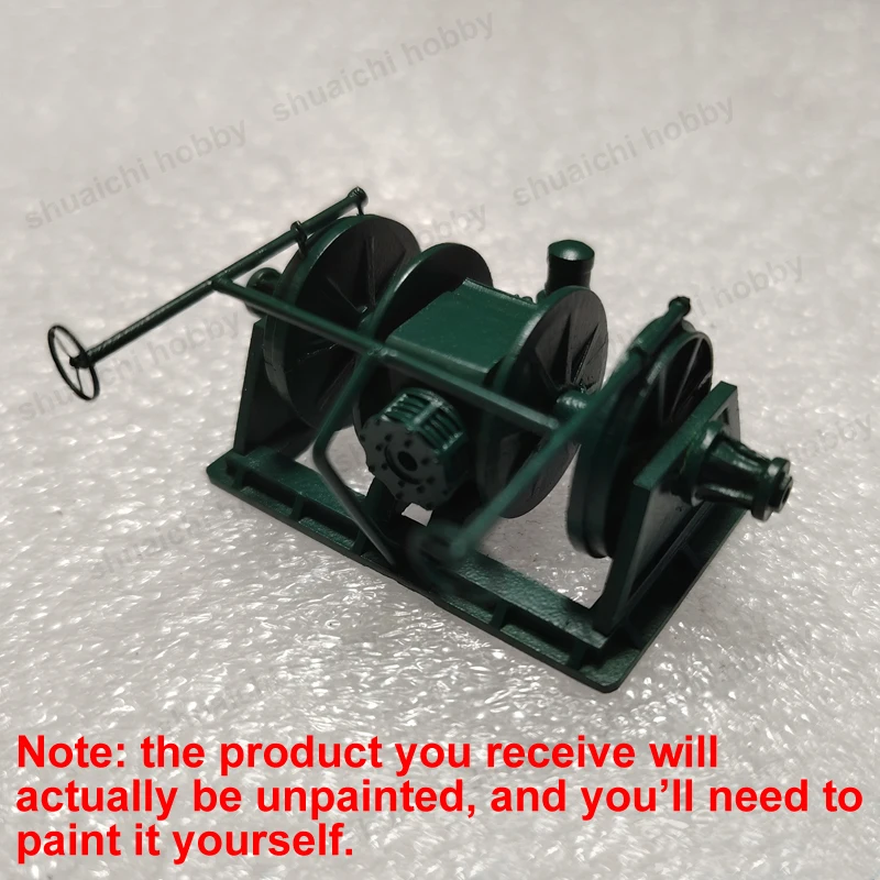 1 Zestaw 52x28x18mm Symulacja Wciągarki Żeglarskiej Zestaw Żywiczny Kotwica Wciągarka Akcesoria do Dioramy do Tworzenia Detaliowanych Miniaturowych Scen Marynistycznych