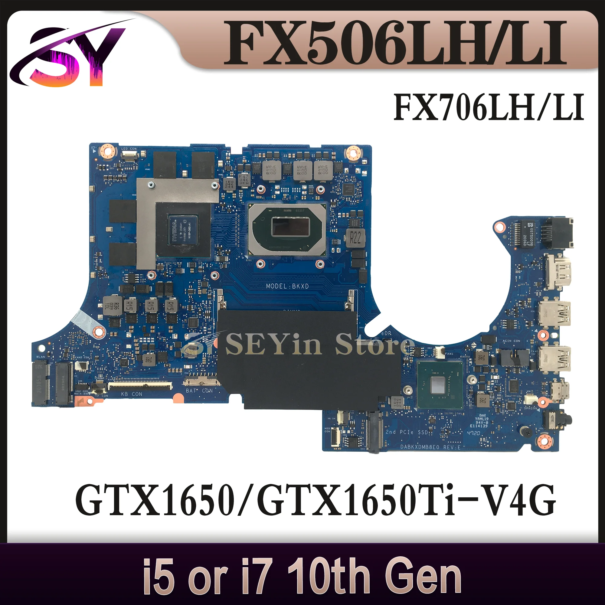 Mainboard For ASUS FX506LH TUF506L MW506L FX506LHB FX506LU FX506LI FX706LH FX706LI MW706L TUF706L Laptop Motherboard i5 i7