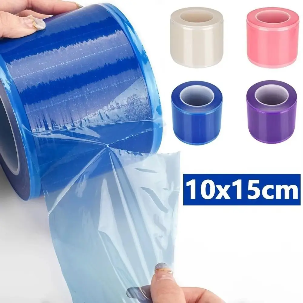 100/130PCS 10x15cm Barrier Film Tape Anti-fouling No Residue Isolation Film Disposable Tear Hole Design Barrier Film