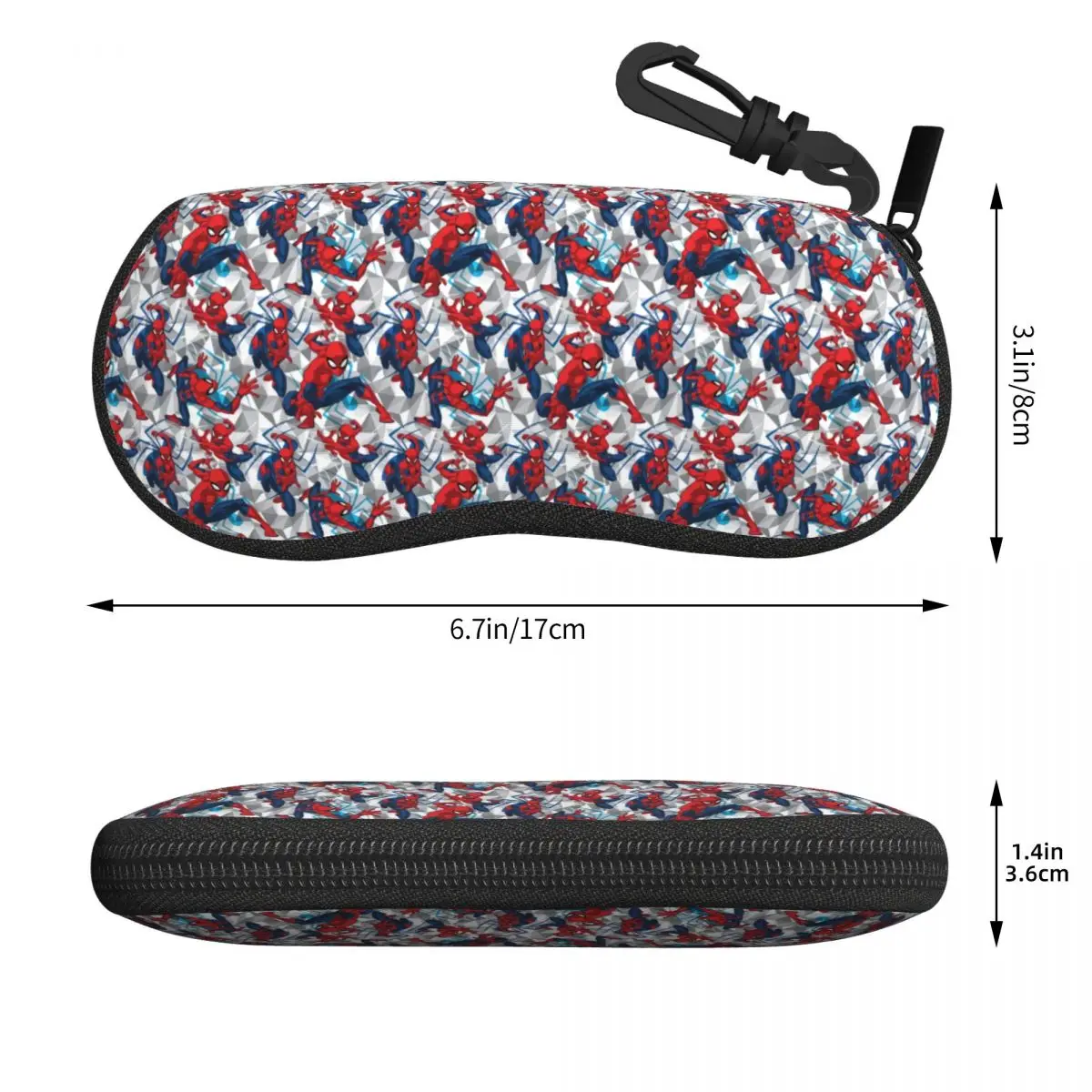 Custom Spider Man Super Hero Eyeglass Glasses Case Men Women Soft Sunglasses Protective Bag