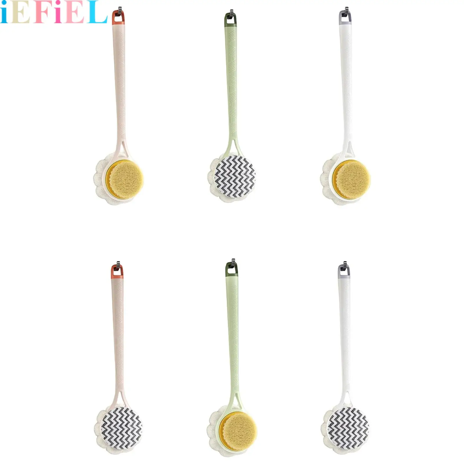 

Women Men Home Long-handle Soft Bath Shower Back Scrubber Two Sides Shower Body Brush for Skin Exfoliating Bath Massage