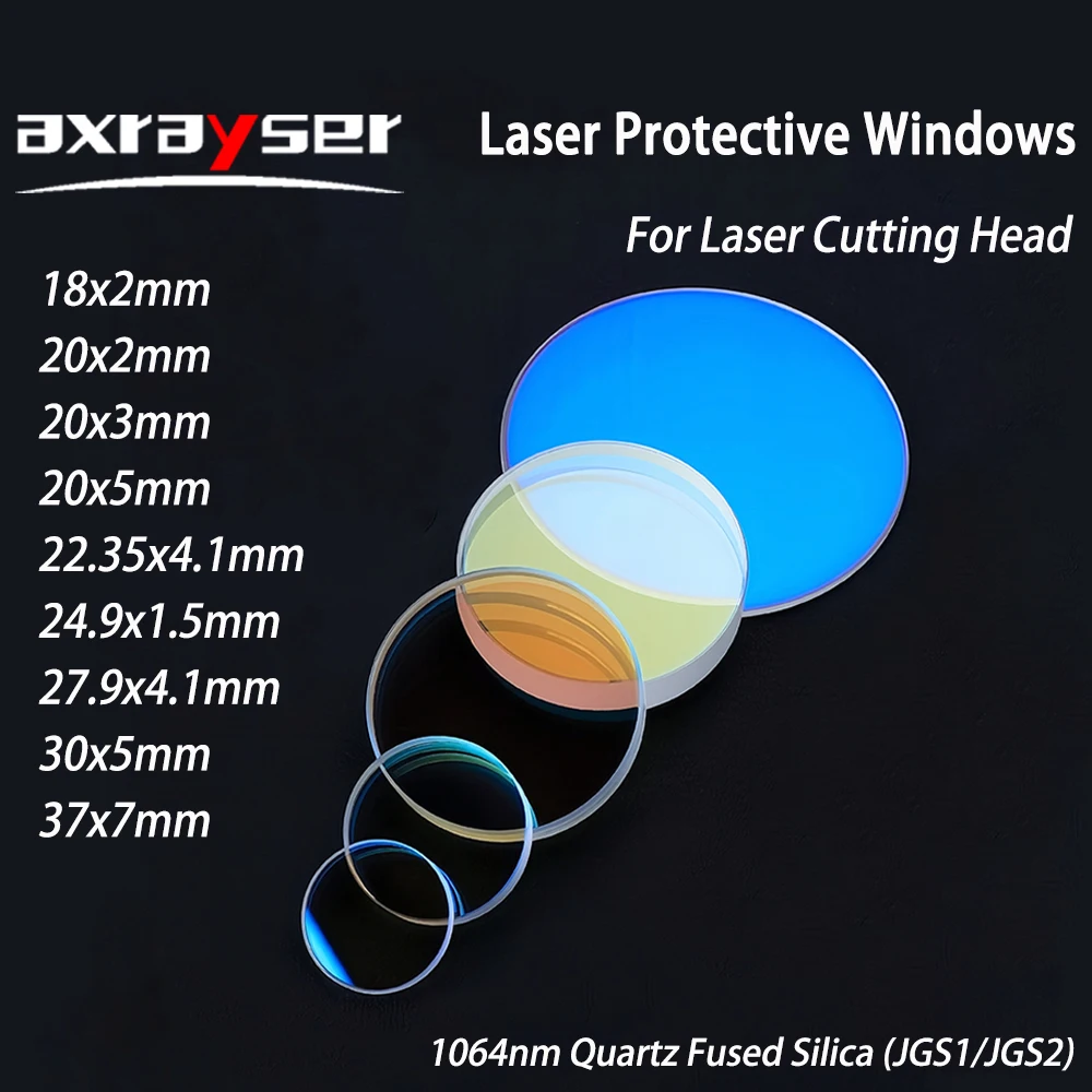 Fiber laser Protection Lens Dia.18x2mm/27.9x4.1mm for Raytools Precitec WSX Fused Silica Lens Fiber Cutting Machine Head Parts