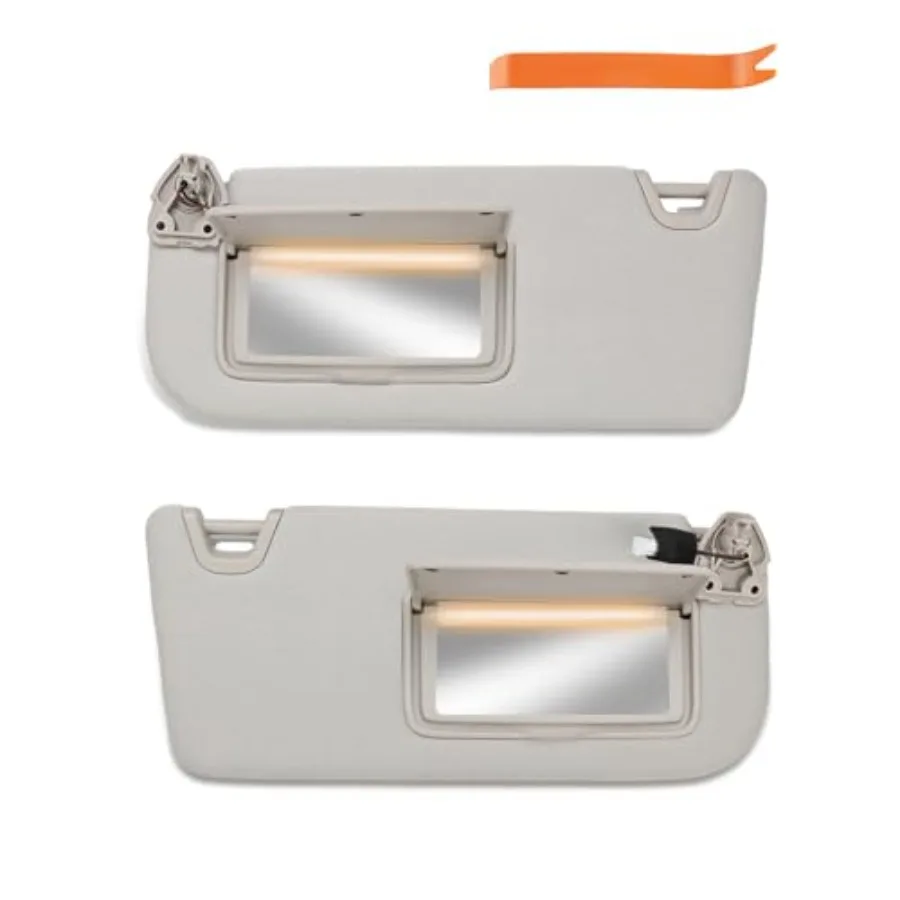 

Sun Visor Pair with Bright LED Light Left Driver and Right Passenger Side Compatible with Nissan Altima 2019-2024 Replace