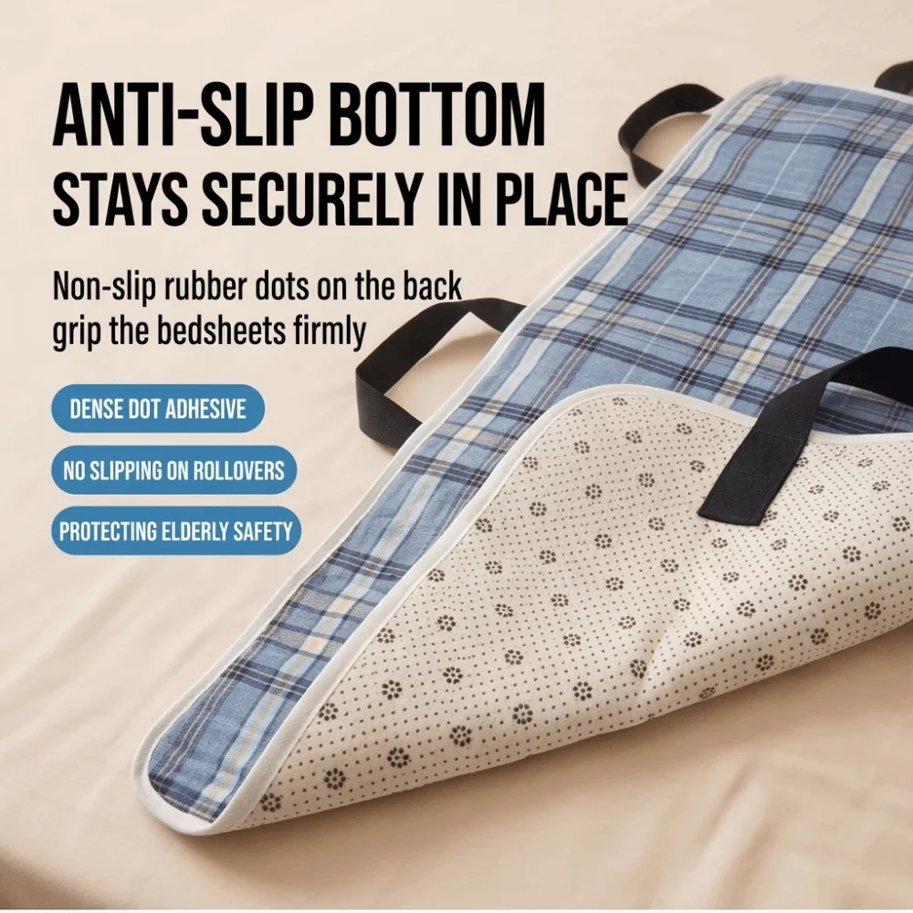 Washable Patient Positioning Transfer Pad Leak-Resistant Flexible Turning Assist Sheet Low Friction Lightweight
