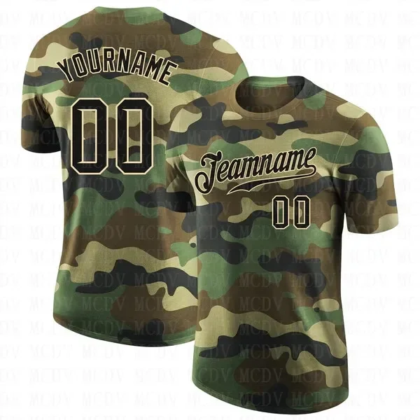 

Custom Camo Black- Performance Salute To Service T-Shirt 3D Printed T shirts Unisex Summer Sports Tops Tees