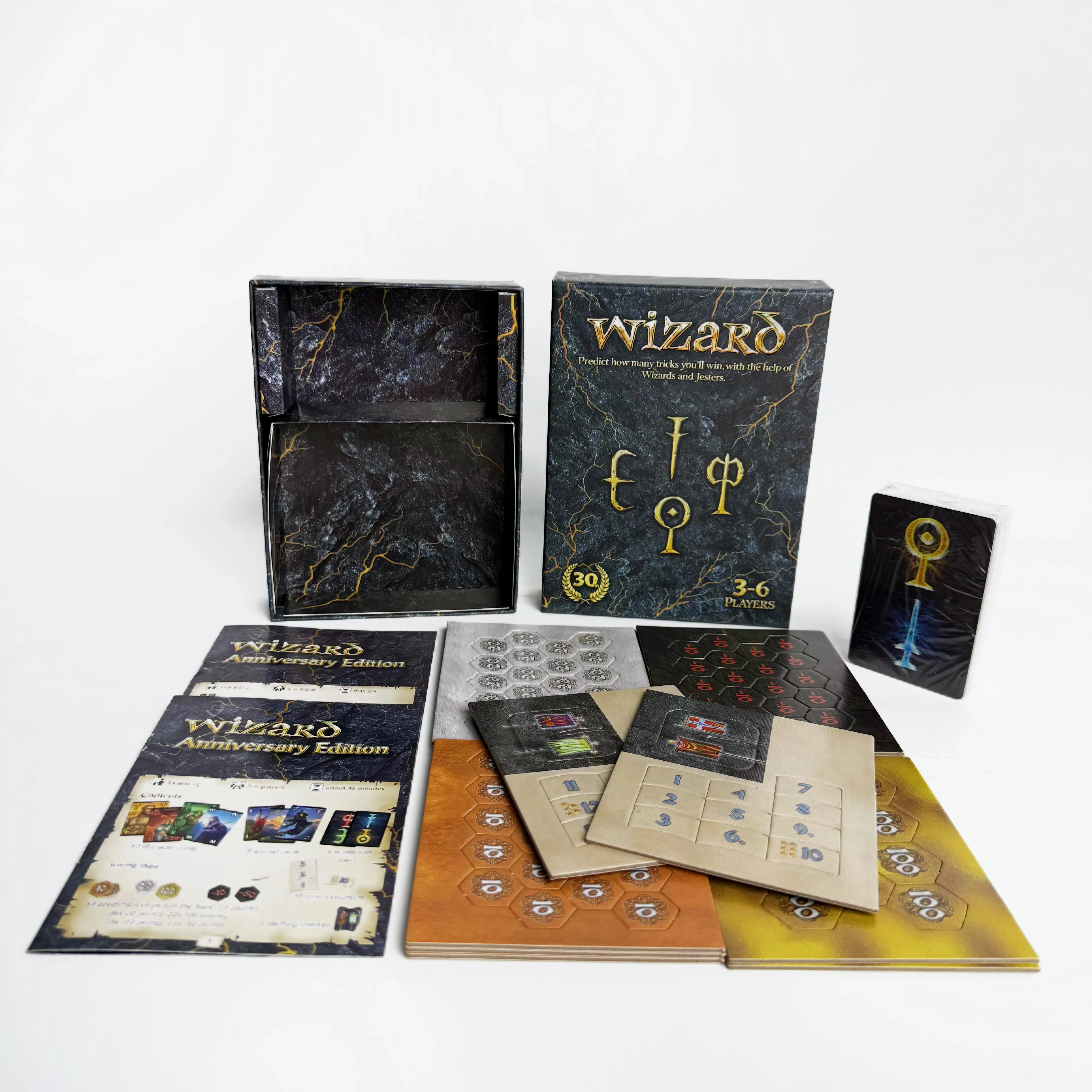 Board Game Wizard 30-Years , Multiplayer Bluffing Competitive Family Game Nights, 3-6 Players, Years 14+, Playing Time 45 Min