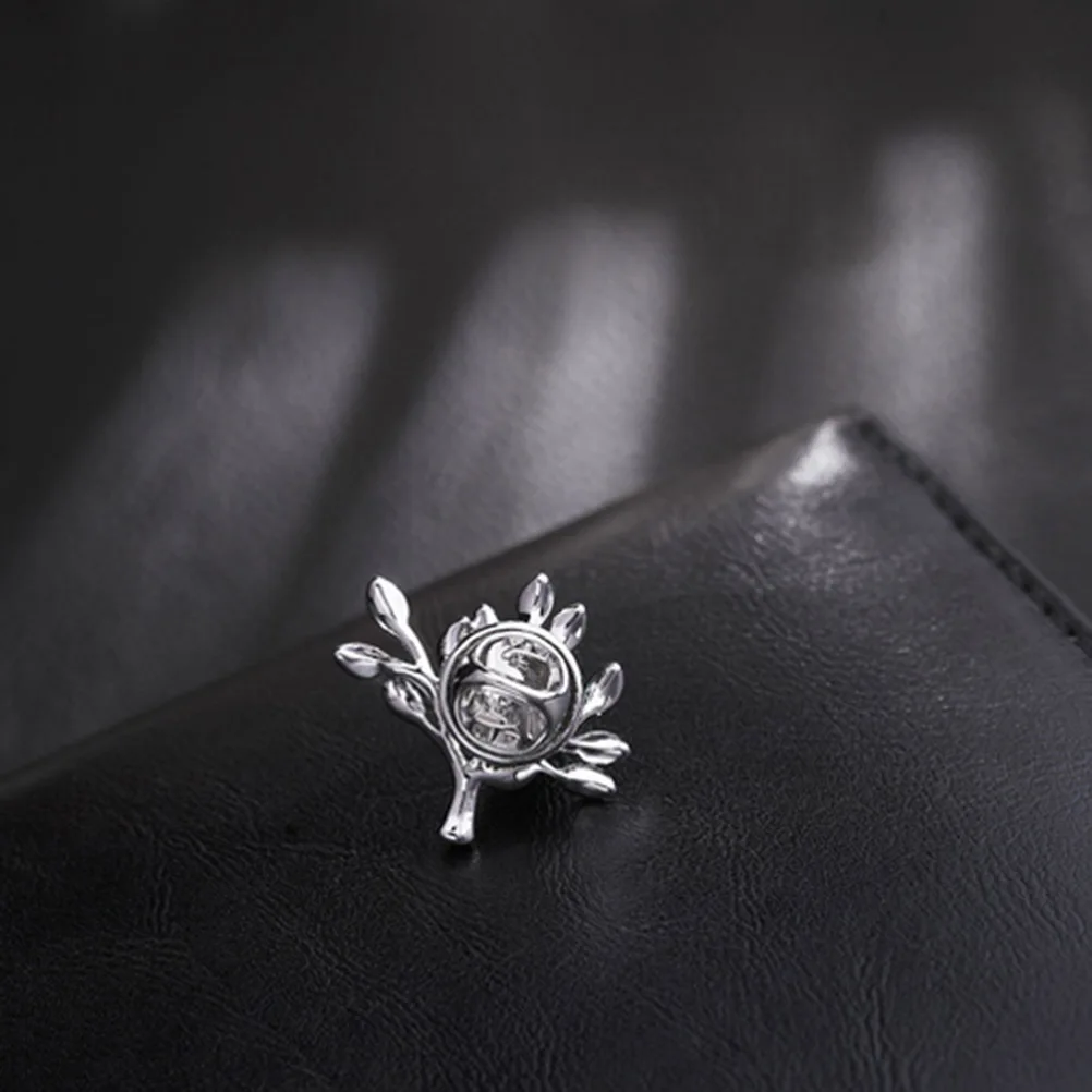 

Silver Tree Design Lapel Premium Breastpin Tree Brooch Dress Up Supplies Accessary Gift Dress Up Props Decor