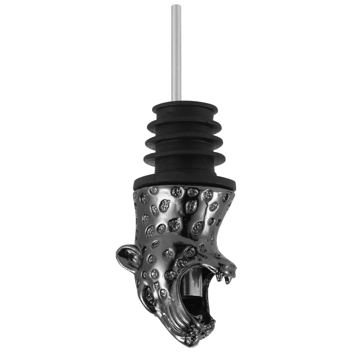 

Bottle Caps Pourer Leopard Head Shape Silver Alloy Stoppers Lightweight Party Fun Creative Accessories