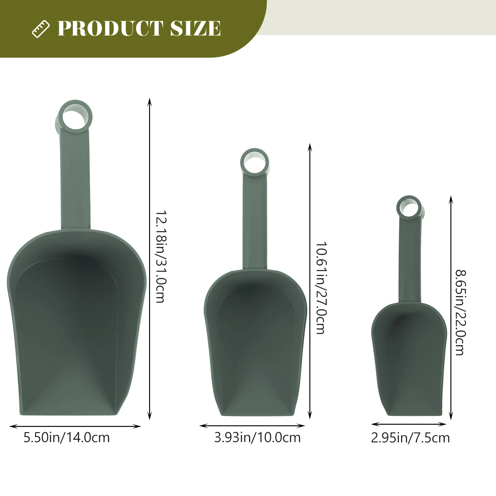 3 قطعة مجرفة التربة البلاستيكية للحديقة لزراعة الحفر وإزالة الأعشاب الضارة نباتات داخلية زراعة عصارية مجرفة صغيرة أدوات البستنة #6