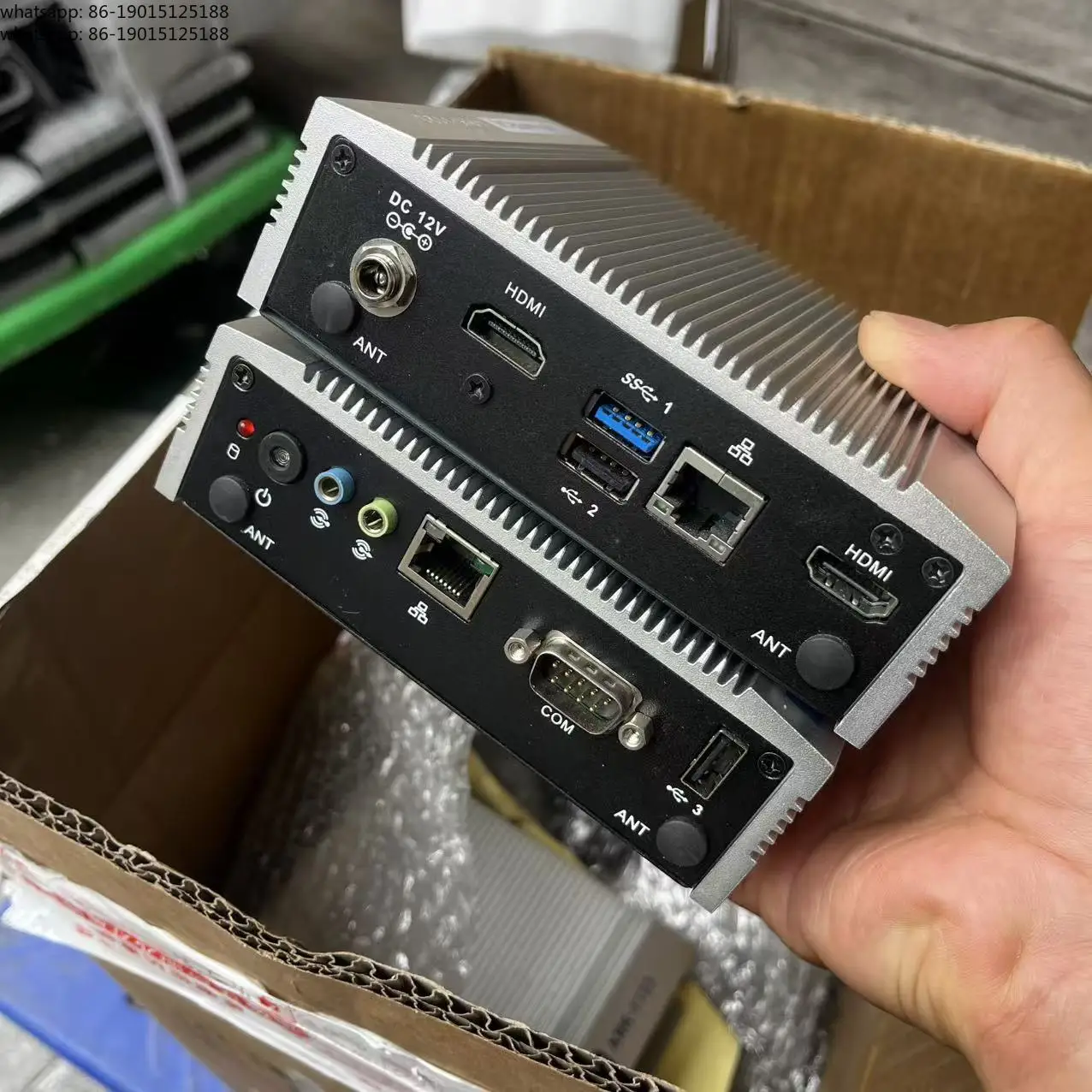 Miniature soft routing industrial control computer small host dual network port multi-serial port embedded mini host J1900