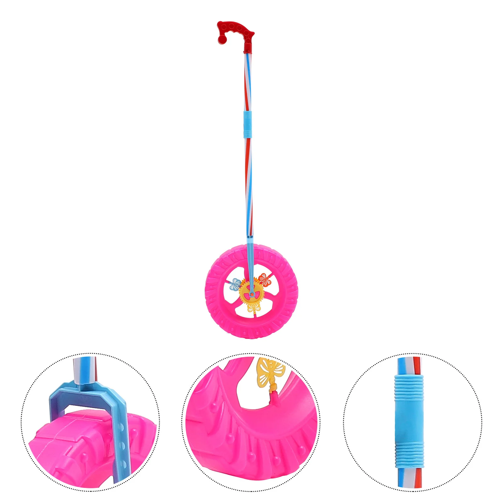 Passeggino per bambini Girello in plastica Spingere e tirare Giocattolo in PVC Avvolgente educativo per bambini