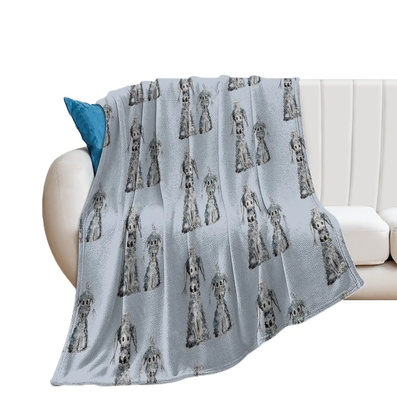 Two Curly Cute Dogs, Bedlington Terrier Dog Throw Blanket Large Furry Fashion Sofas Sofa Throw Blankets