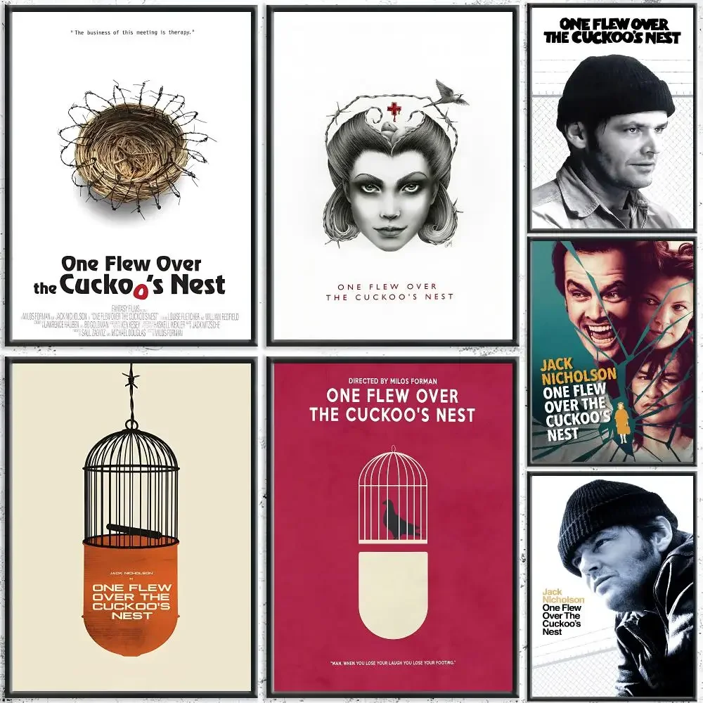 Classic Movie One Flew Over the Cuckoo's Nest Painting Calligraphy HD Canvas Poster Crease Free Waterproof All Space Wall Decor