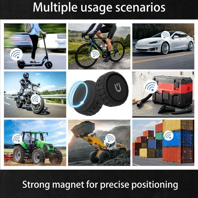 N15R-For Apple Airtag Protective Cover Magnetic Suction Case For Air Tag Holder GPS Tracker Car Bike Motorcycle