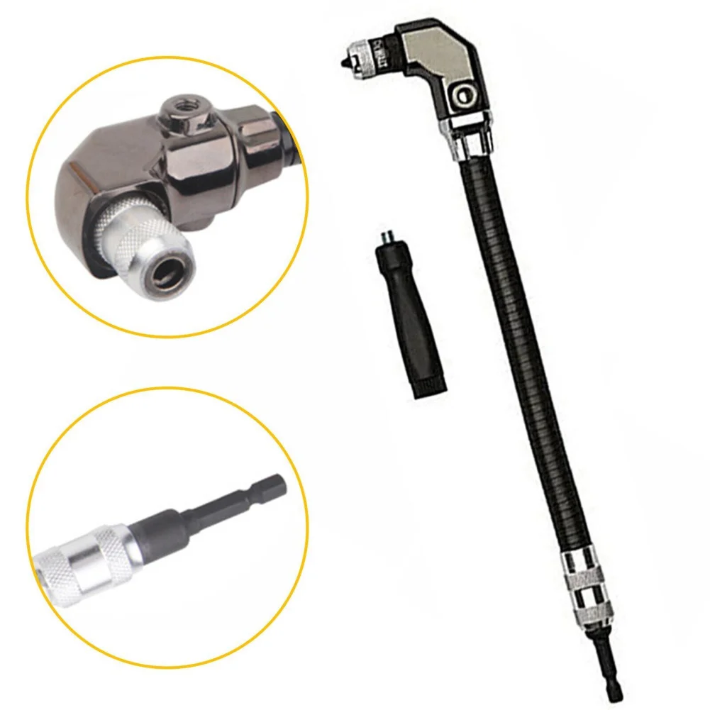 

90 Degree Right Angle Drill Hex Socket Drill Bit Flexible Bits 6.35mm Screwdriver Adapter Angle Extension Power Drill