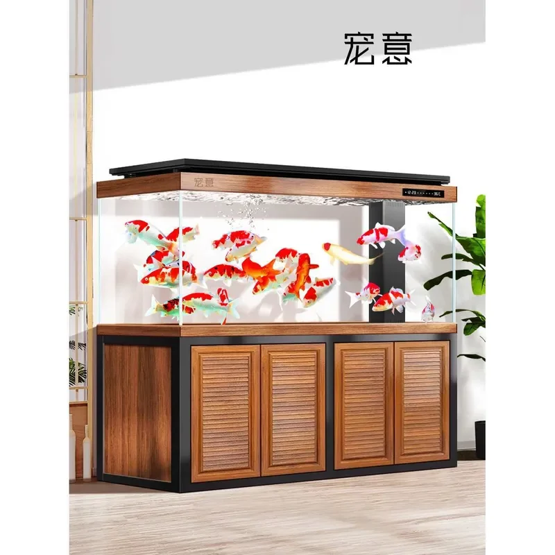 Ultra White Glass Aquarium Right Angle Overflow Kit Large Fish Tank for Living Room Low Maintenance Arowana Habitat Clear