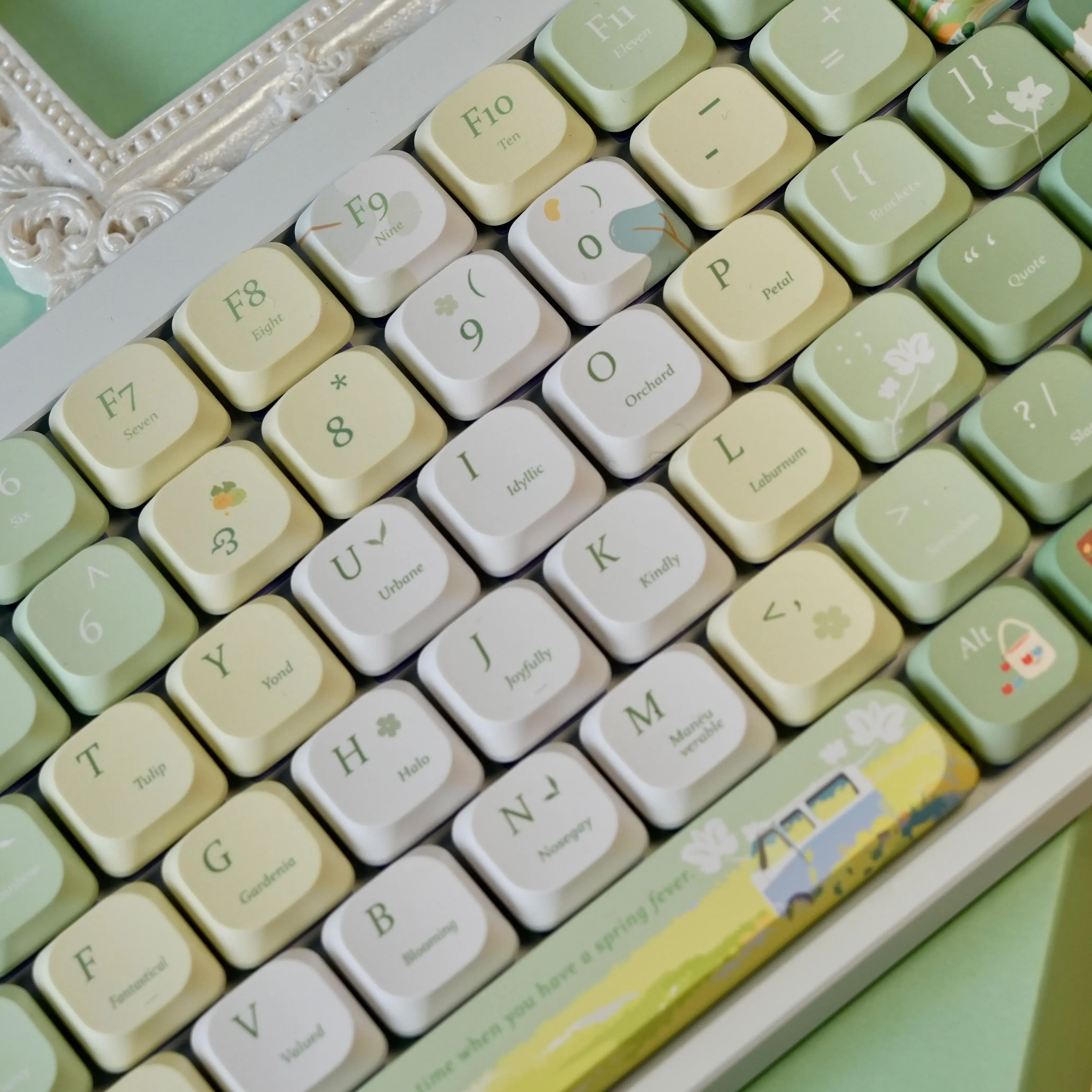 Keycap Profil Rendah 120 Tombol 5MM ADA Keycap Double Shot PBT Keycaps untuk MX Switch 60% 65% 75% Gamer Mechanical Keyboard Cap