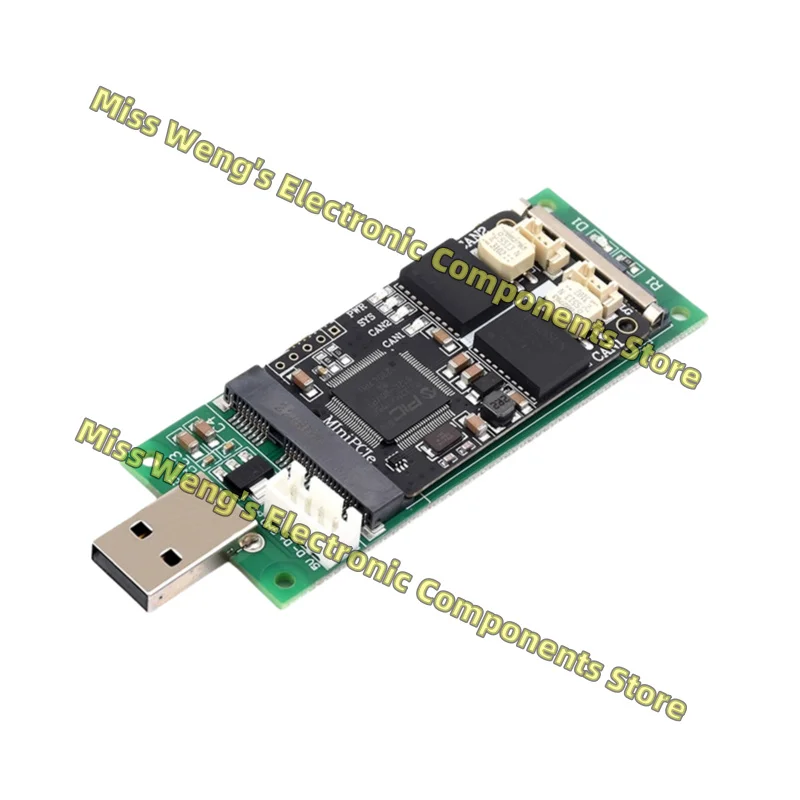 2-CH CAN MiniPCIe interface to CAN decoding analysis for multi system usable dual channel isolated CAN