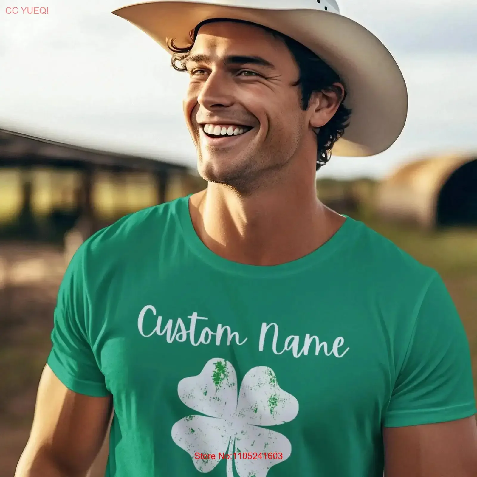 Customizable 4 Leaf Clover Lucky T Shirt St Patricks Day Green ShamrockT Plus Sizes Couples Matching White LuckyT vintage