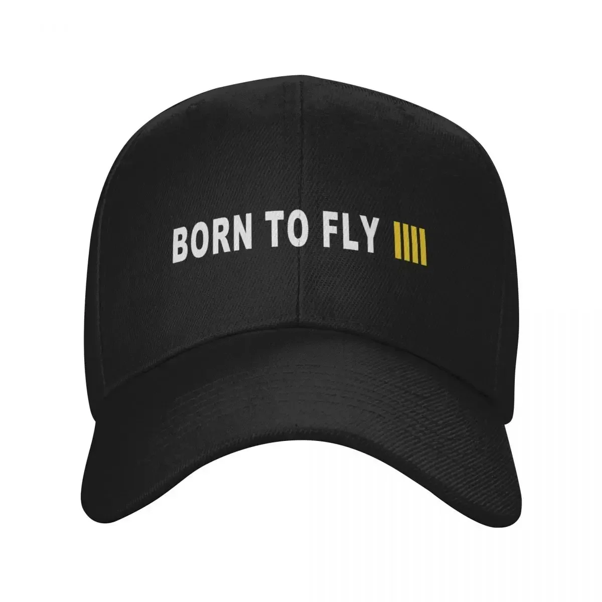 2026 Personalized Fashion Born To Fly Captain Stripes Baseball Cap Adjustable Flight Pilot Aviation Aviator Dad Hat Hip Hop Sun