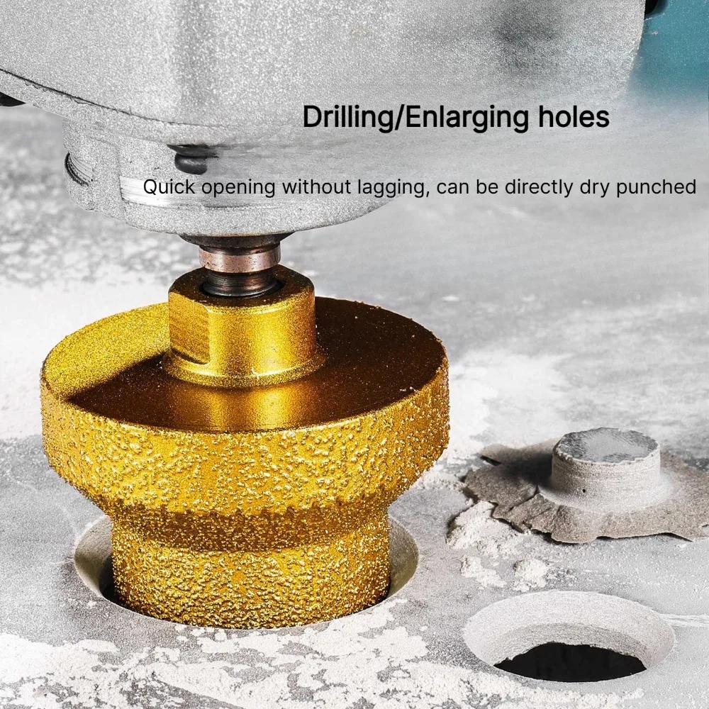 M14/M10 Brazing Pagoda Drill Bit  Multi-Purpose  Step Hole Reamer Chamfer Diamond Tile Stone Opener Angle Grinder Drilling Tool