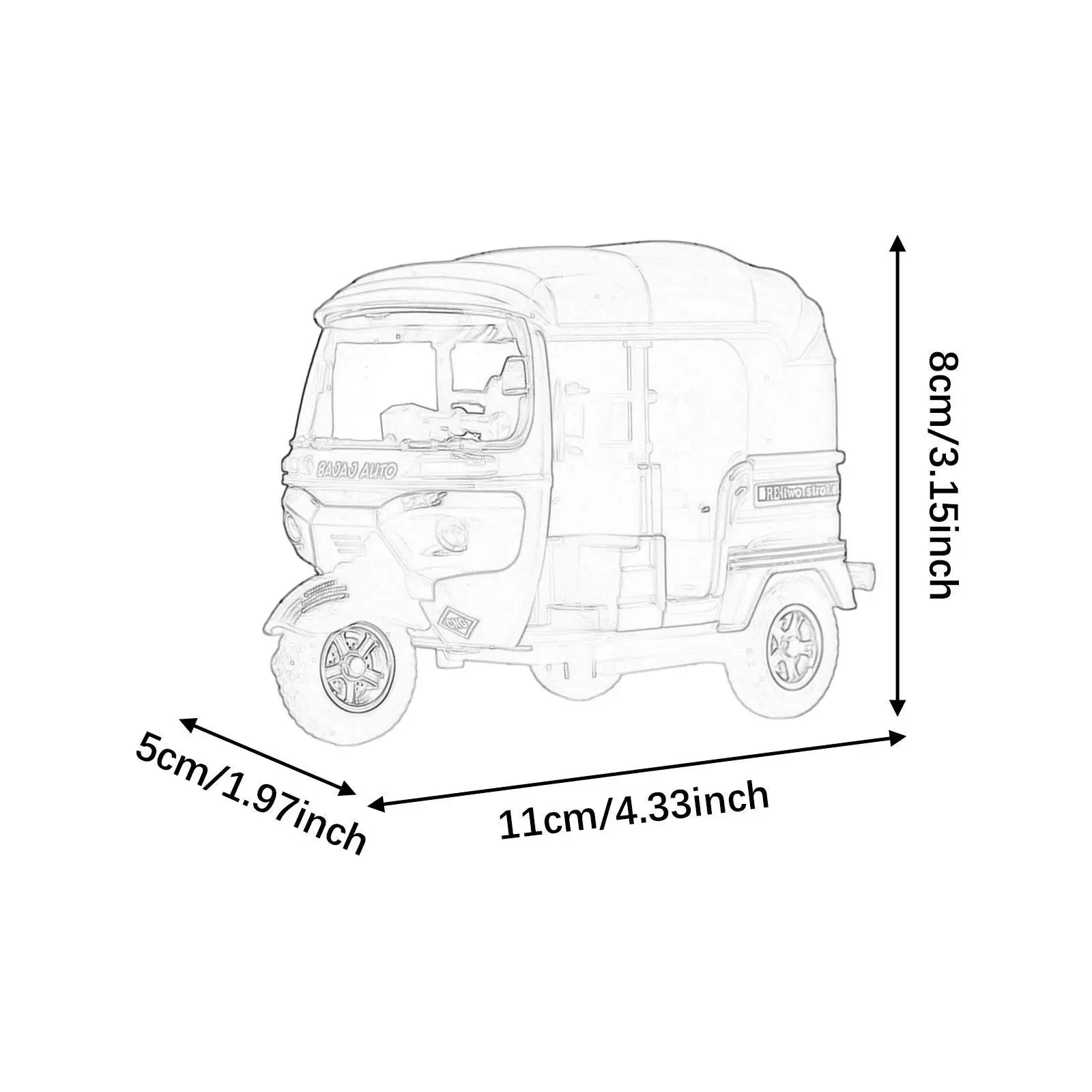 

Модель-игрушка трехколесного велосипеда в масштабе 1:14, декоративная, с функцией отката назад, для распознавания форм