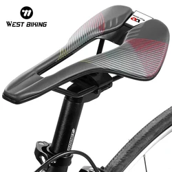 WEST BIKING Professional Bicycle Saddle Hollow Ultralight Bike Racing Seat Soft Leather Cushion For Man MTB Road Cycling Parts