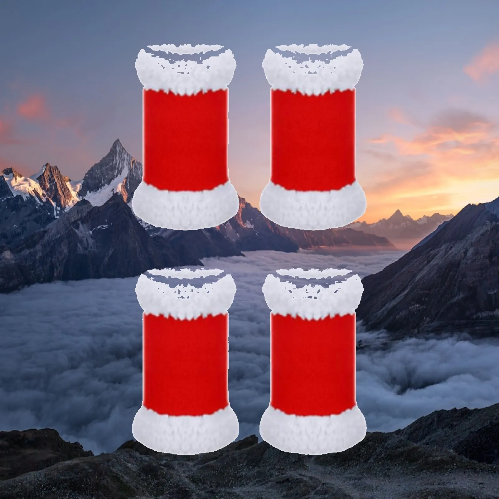 Horse Leg Wraps for Winter Warm Breathable Soft Velvet Boots with Christmas Theme Protective Gear for Equestrian Training Supply