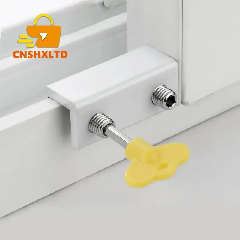1/2/4  PCS Window Lock Sliding Door Aluminum Alloy Safety Sliding Window Stopper Screen Window Fixing Buckle for Children