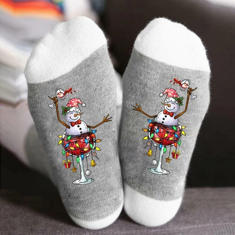 Funny Novelty Socks Colorful Christmas Patterns Ankle Socks Casual Socks Booties Socks Calf Socks Middle Tube Socks