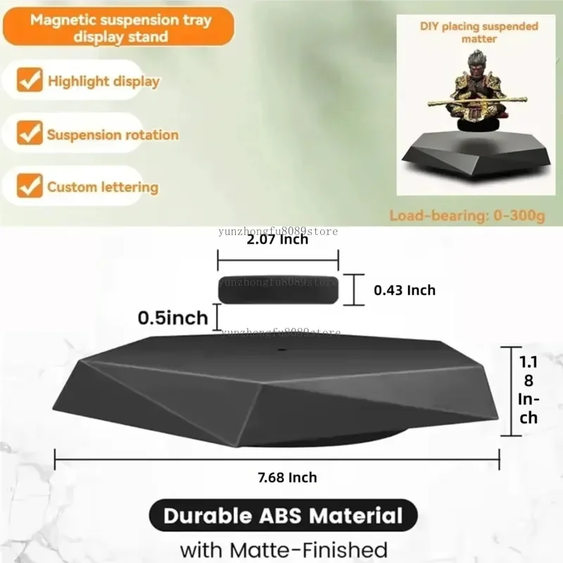 400g Magnetic Levitation Display Stand 360 Degree Fully Automatic Rotating Suspended Display Stand Home and Office Decoration