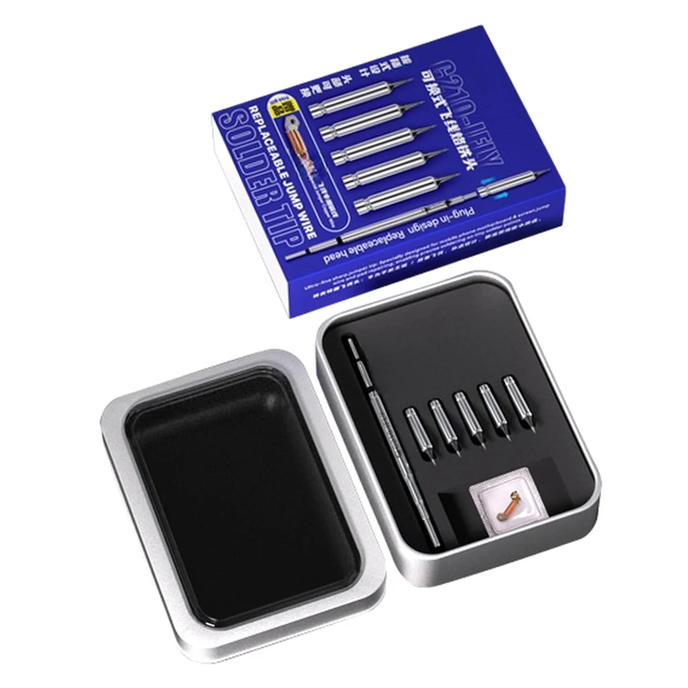 Smooth Tin Flow Replaceable Iron Tips For Detailed Soldering Tasks Reliable Circuit Fix Interchangeable Design