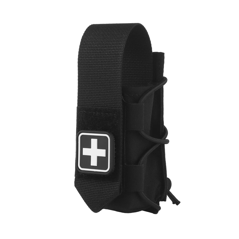MOLLE Tourniquet-Halter IFAK TQ-Halter Taktische Medizinische Tasche Holster Erste-Hilfe-Set mit Kreuz-Patch/Bungee-Seil und Tourniquet – Detail 15