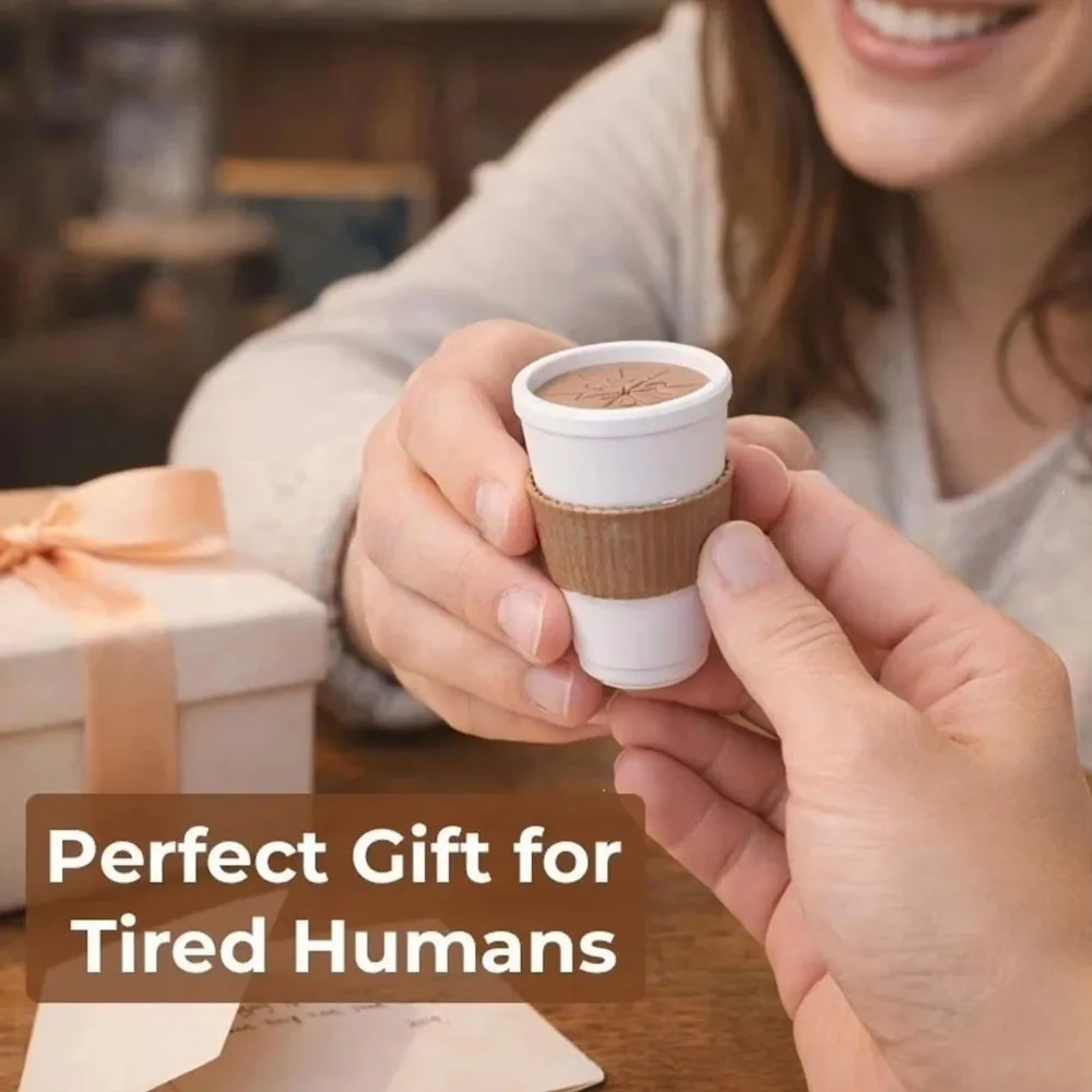 Simulated Coffee Cup Coffee Spill Fidget Toy 3D Printed Funny Coffee Spill Toy Keychain Portable Creative Desktop Ornament