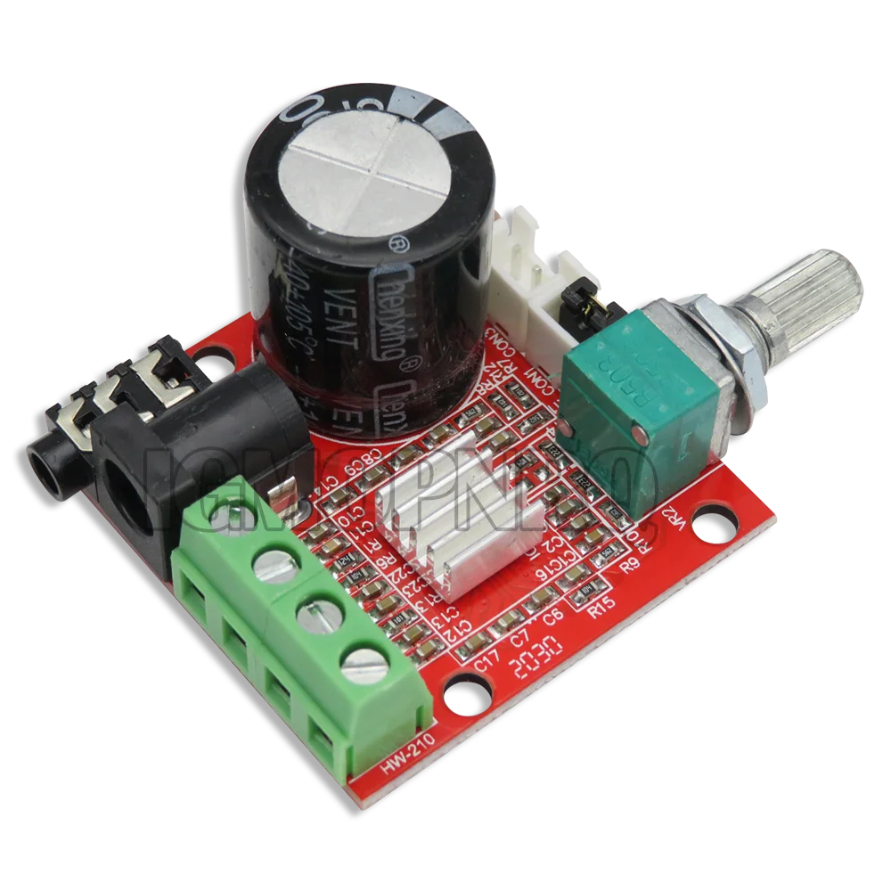 1PCS PAM8610 Red or Black 12V Mini Stereo Amplifier Board 2 x15w Dual Channel Power Board PAM8610 for Audio