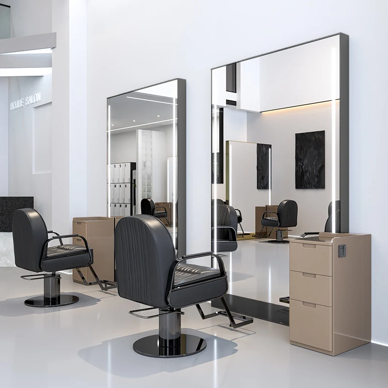 Luxury hair salon mirrors mirror with lights korean to hair salon High quality makeup mirror for barbershop