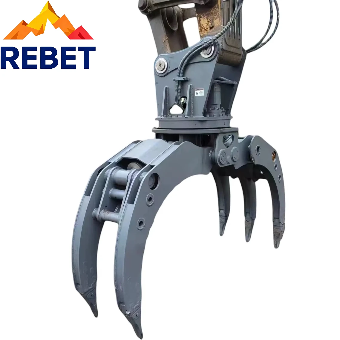 RIBETTER Reliable Quality Wholesale Excavator Forestry Accessories Rotating Wood Grab Hydraulic Log Clamps Pump 3-50t 2400mm Jaw