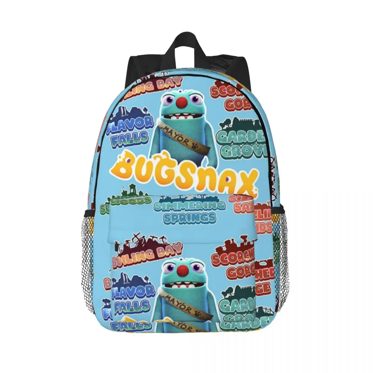 Bugsnax Locations Fan Art Pack Pink Kinda Bug Backpacks Boys Girls Bookbag Students School Bags Travel Rucksack Shoulder Bag