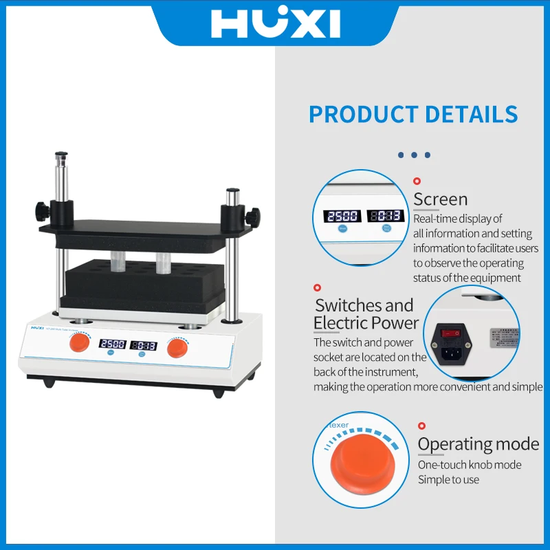 مختبر ABS متعدد لأنابيب الاختبار شاكر الدم مخصص OEM نبض لخلاط دوامي بقطر مداري 4 مللي متر #3