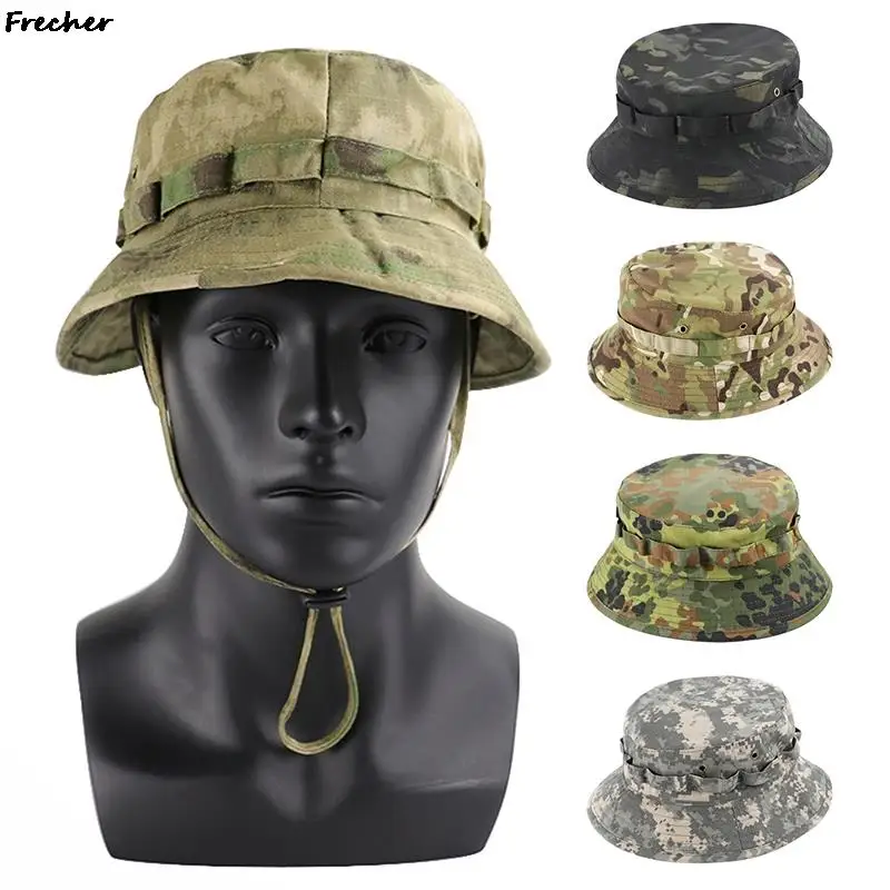 Hunting Hiking Camouflage Cap Army Military Caps Climbing Camping Jungle Hat Tactical Airsoft Panama Men Summer Adventure Hats