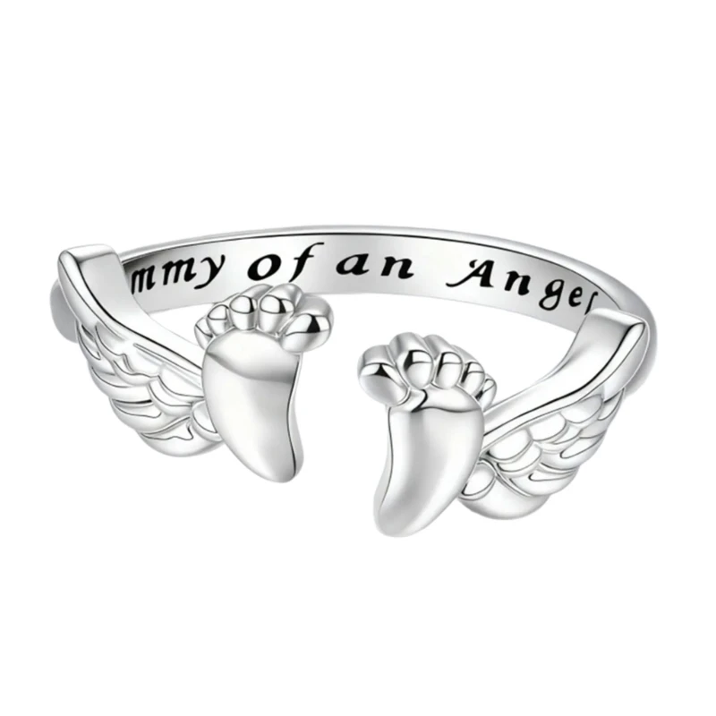573B Fashionable Copper Angel Rings Adjustable Fit Sentimental Jewelry For Her
