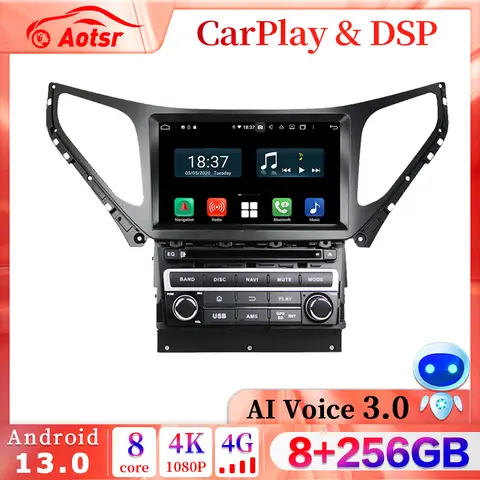 현대 아제라 그랜저 HG I55 2011 2018 자동차 라디오, 안드로이드 13.0, GPS 멀티미디어 플레이어, 네비게이션 스테레오 헤드 유닛, 8 + 256GB