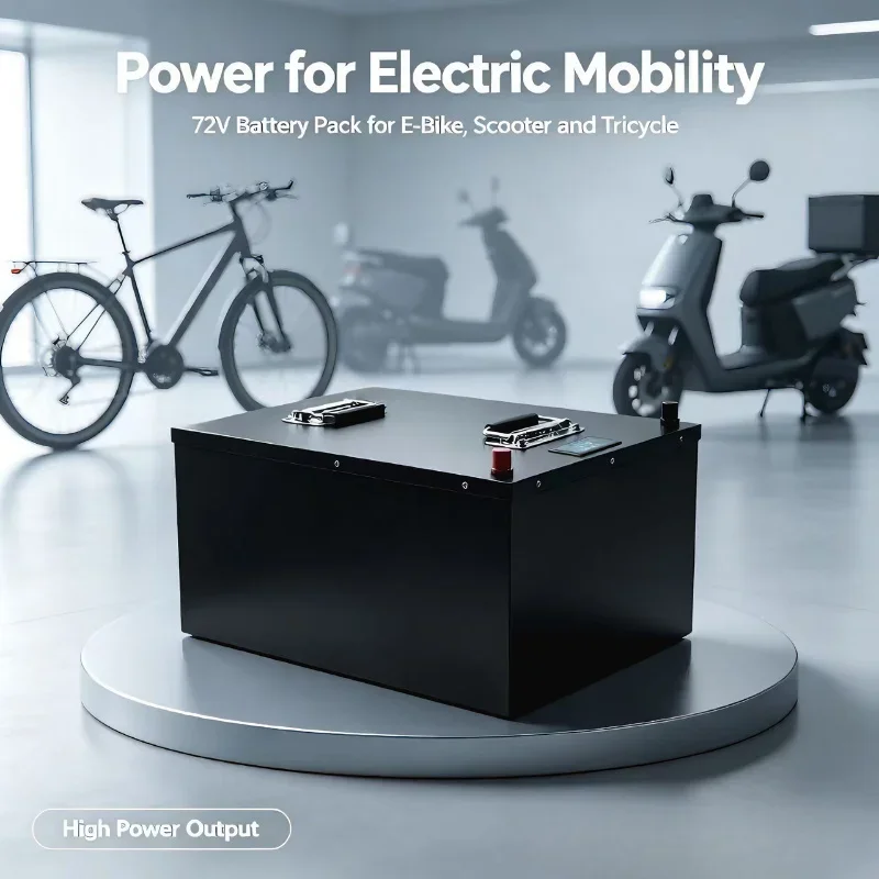 72V Rechargeable Li-ion Battery Pack High Power Storage 100Ah-300Ah Electric Scooter Motorcycle Compatible Charger for Active Li