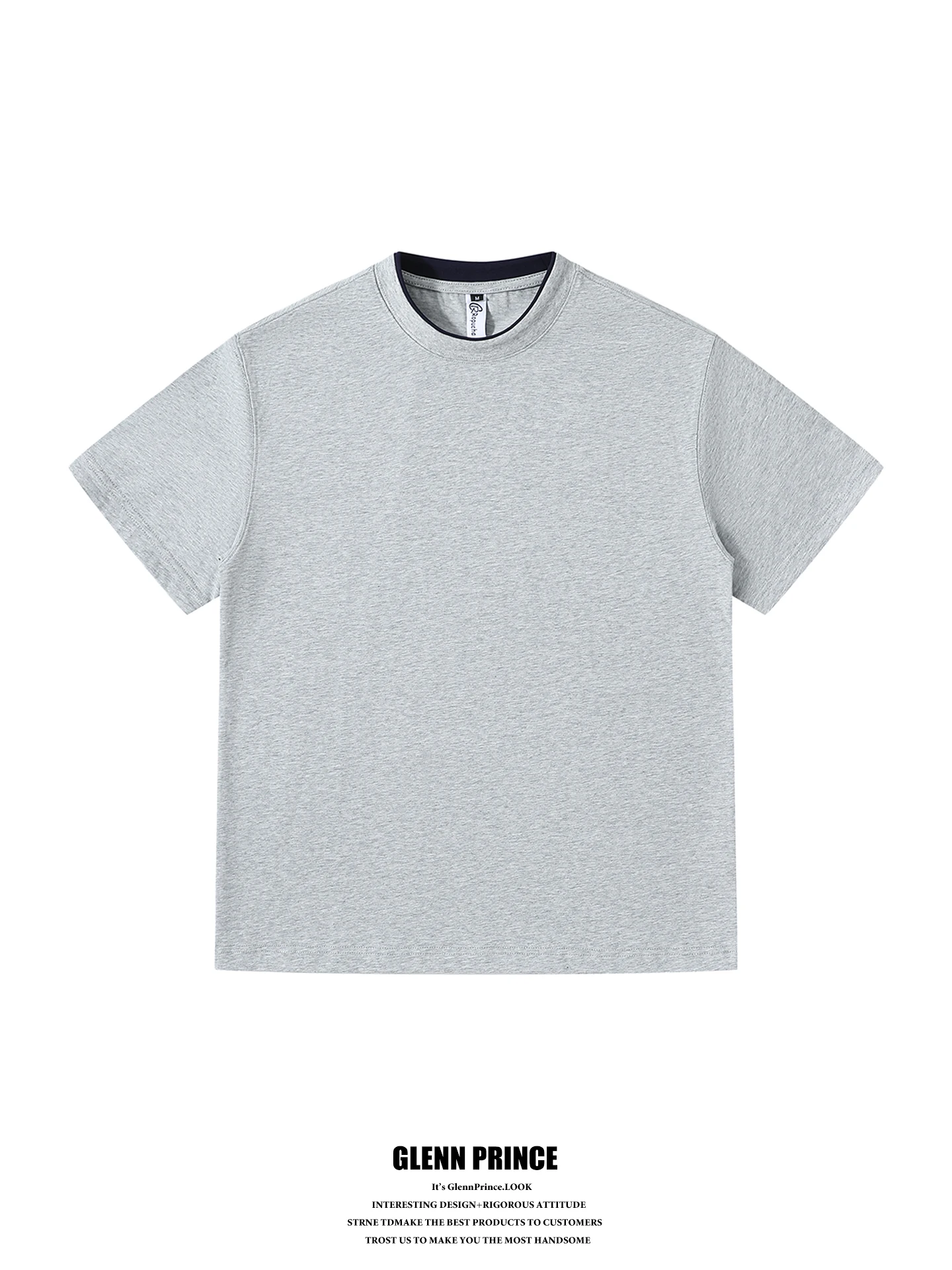 

Basic round Neck Short Sleeve T-Shirt Pure Cotton Men's Cleanfit Top GPstudio Casual Summer Fashion Breathable Comfortable