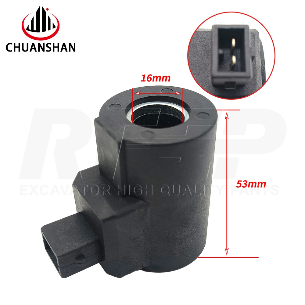 

280239 10333044 Excavator And Bulldozer Parts: Liebherr 922/924/944D Pilot Solenoid Valve Coil 16mm*53mm