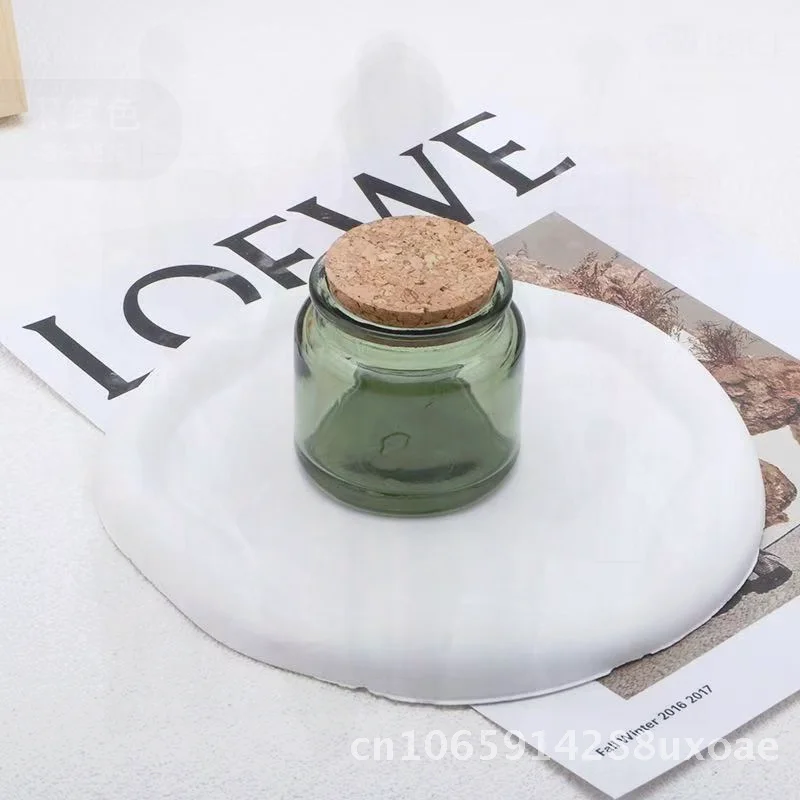 كوب شمعة معطر باللون البني، حاوية شمع فارغة يمكنك صنعها بنفسك، زجاجة زجاجية تذكارية لديكور المنزل