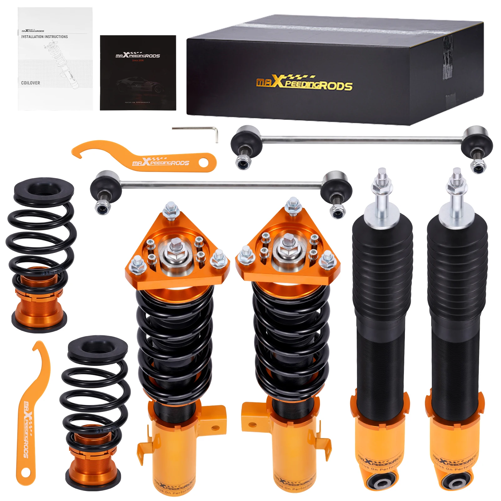 MaXpeedingrods Adjustable Coilovers Coil Spring Shocks Struts for Honda Civic LX EX Hybrid Si FG FB 2012-2015