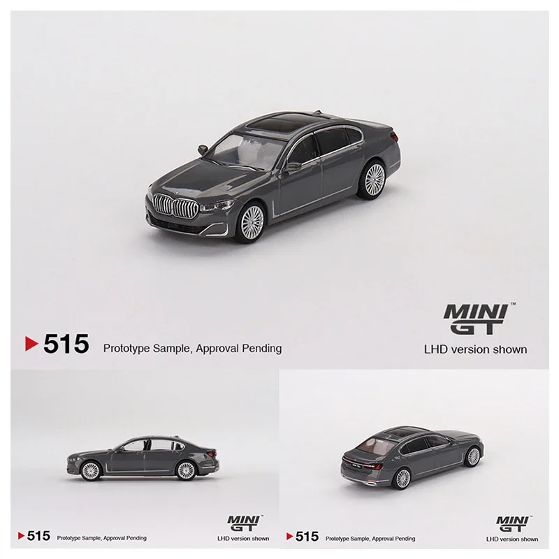 Modelo do carro MINIGT-Diecast, cinza, 1:64, 750Li xDrive, 515